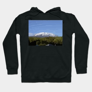 Mt Kilimanjaro Digital Painting Hoodie